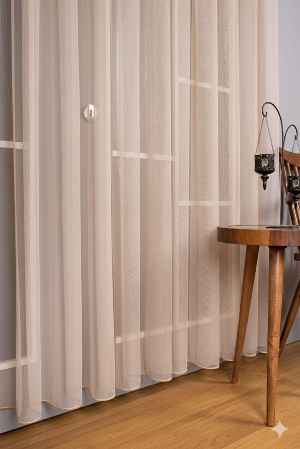 Vizon Bej Grek Düz Tül Perde