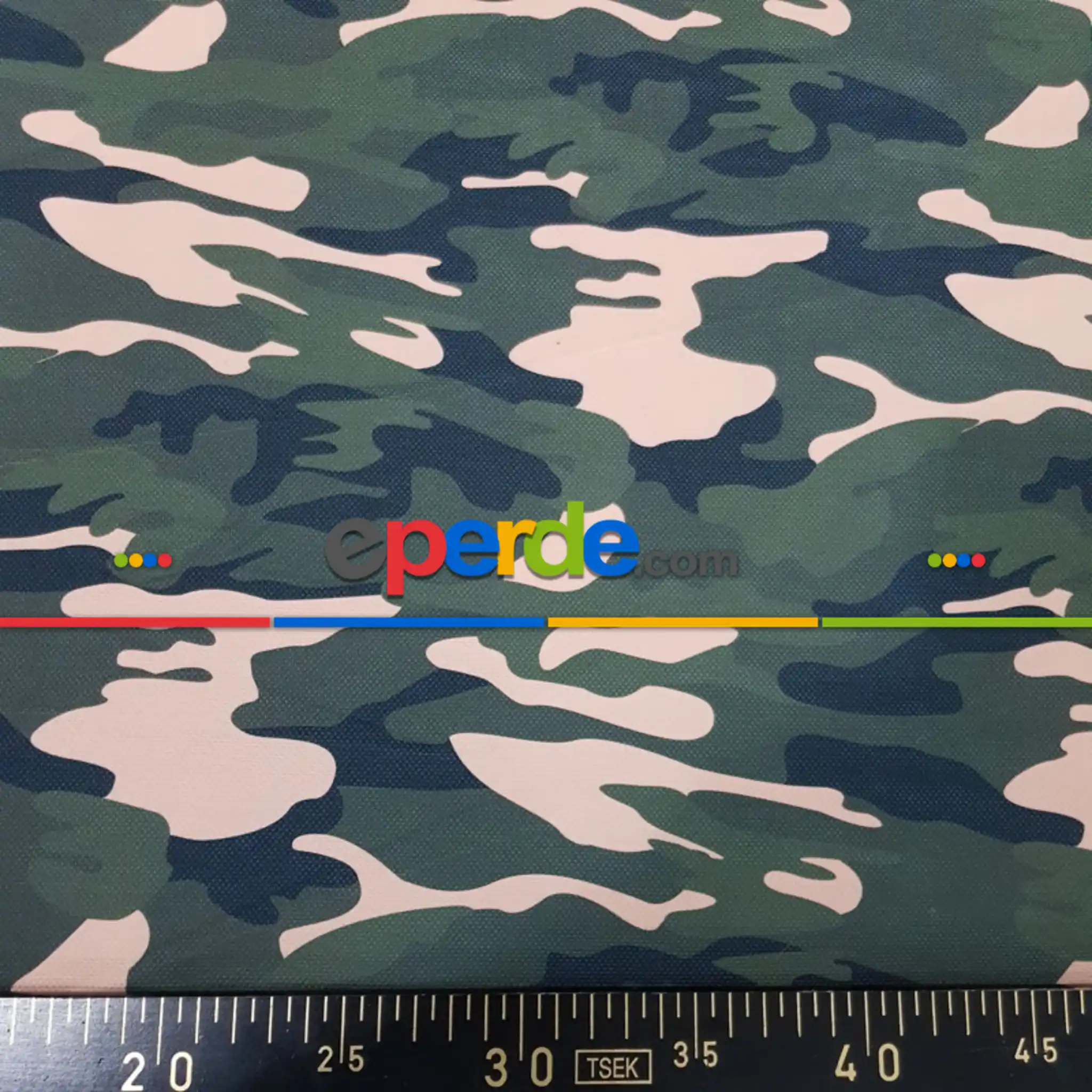 Kamuflaj Desenli Fon Perde Evm1134 Kumaşı Kalındır Duck Bezi Değildir- Yeşil-Bej