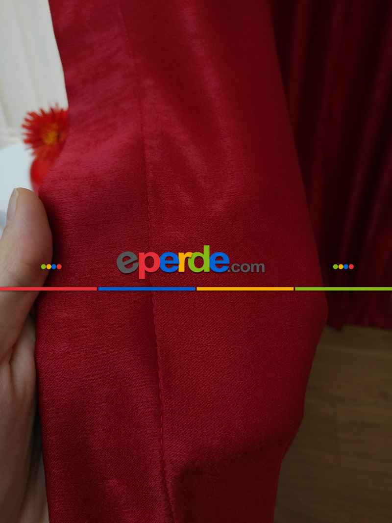 Soft Kırmızı Fon Perde- Kırmızı