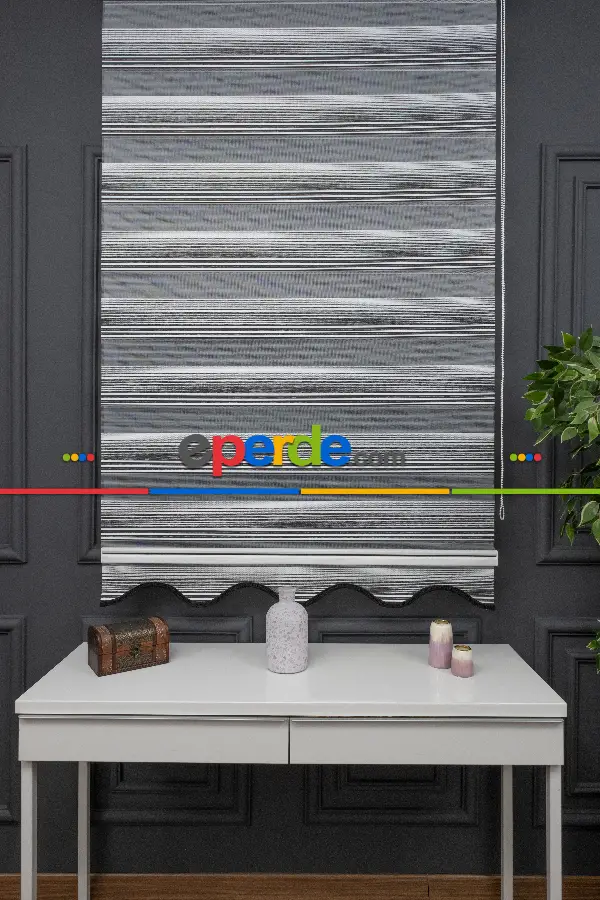 Zebra Perde - Geçişli Mikro Pileli Zebra Perde