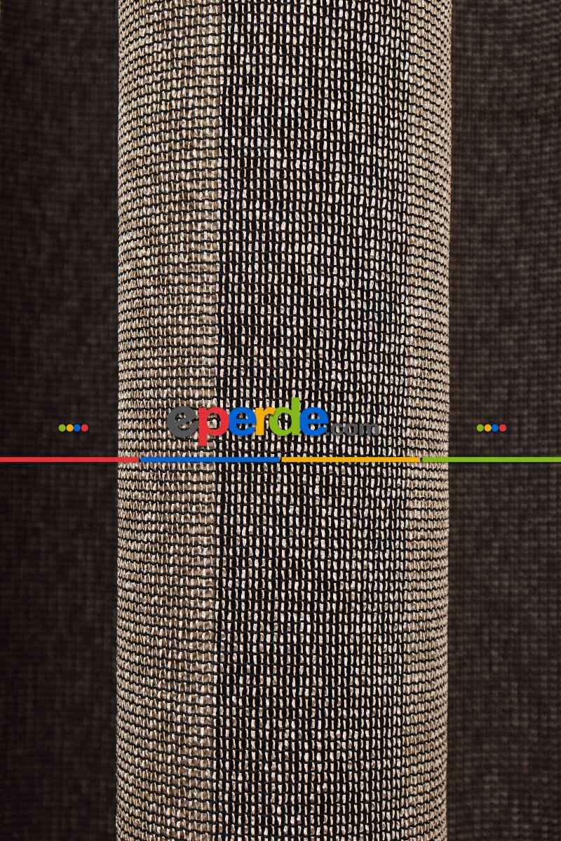 Salon Tül Modelleri - Bruno Siyah-altın Düz Tül Perde