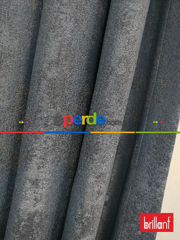 Brillant Jakar Fon Gri Renk Düz Fon Perde - Gri-füme-antrasit