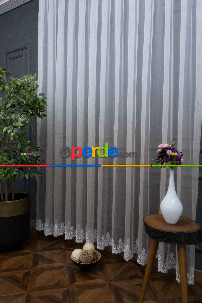 Yatak Odası - Tül Yarım Renkli Degrade Tül Renkli Tül