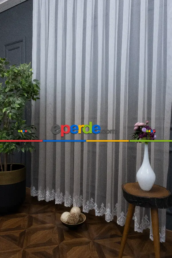 Tül Yarım Renkli Degrade Tül Renkli Tül