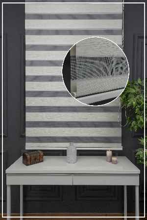 Zebra Perde -simli Kırık Pileli Zebra Perde