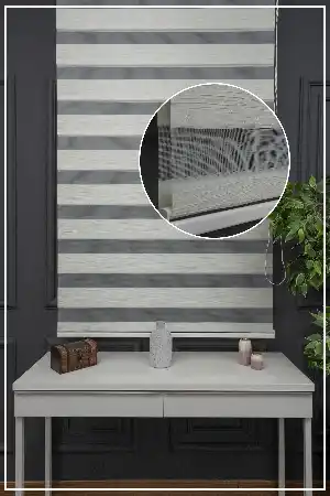 Zebra Perde -simli Kırık Pileli Zebra Perde
