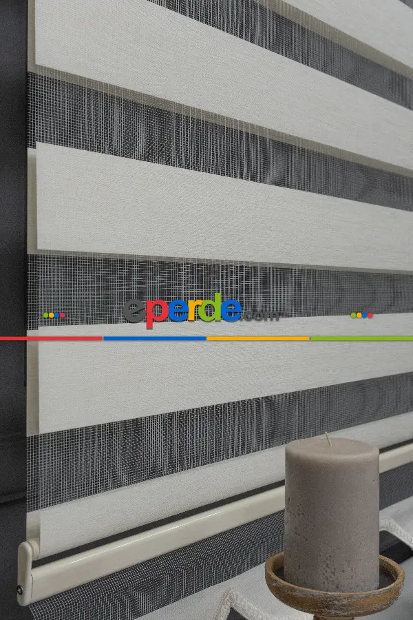 Krem Bambu Zebra Perde 120x200