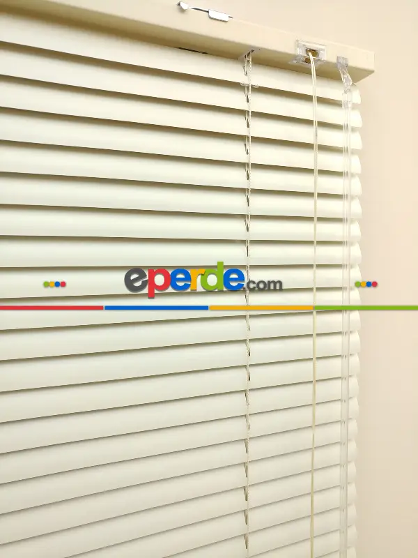 Ekru - Alüminyum Jaluzi Perde - 25mm Kalınlığında- Ekru