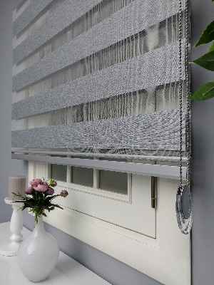 Gri Perle Home Düz Zebra Perde