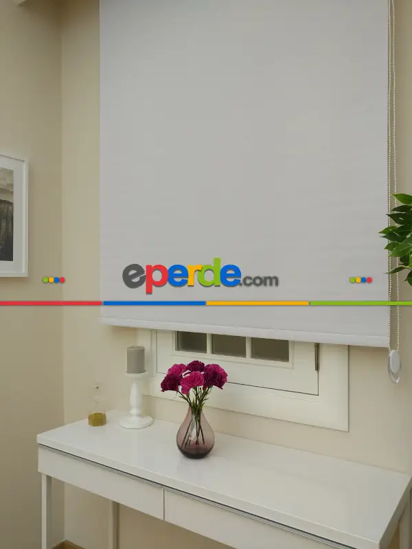 Salon Stor Perde - Keten Stor Perde - 7 Farklı Renk- Gri-Füme-Antrasit