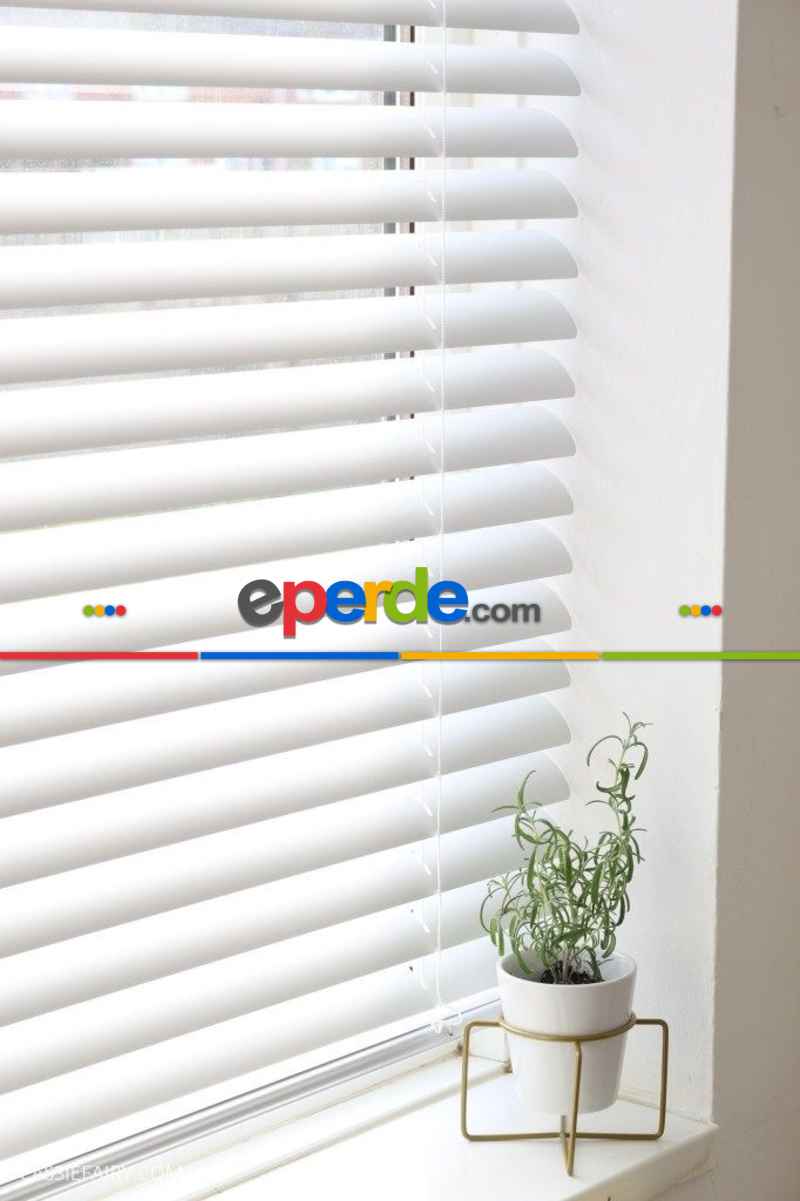 Alüminyum Beyaz Metal Jaluzi Perde
