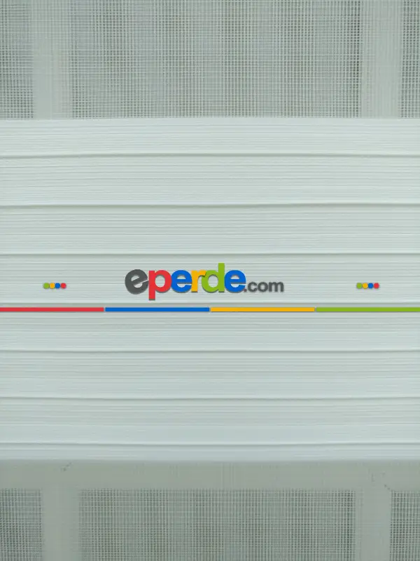 Zebra Perde Geniş Beyaz Kalın Plise 2021- Beyaz