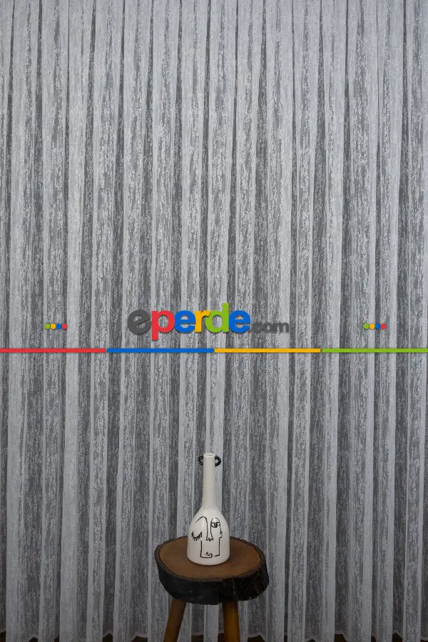 Taç Fransız Dantel Örme Tül Perde Konak151