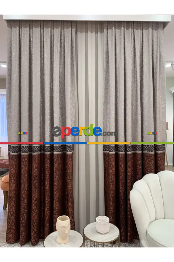 Yatak Odası - Brillant Perde Livabonarperde Yeni Tasarım Desen Renkl Fon Perde Yan Perde Kanat Perde