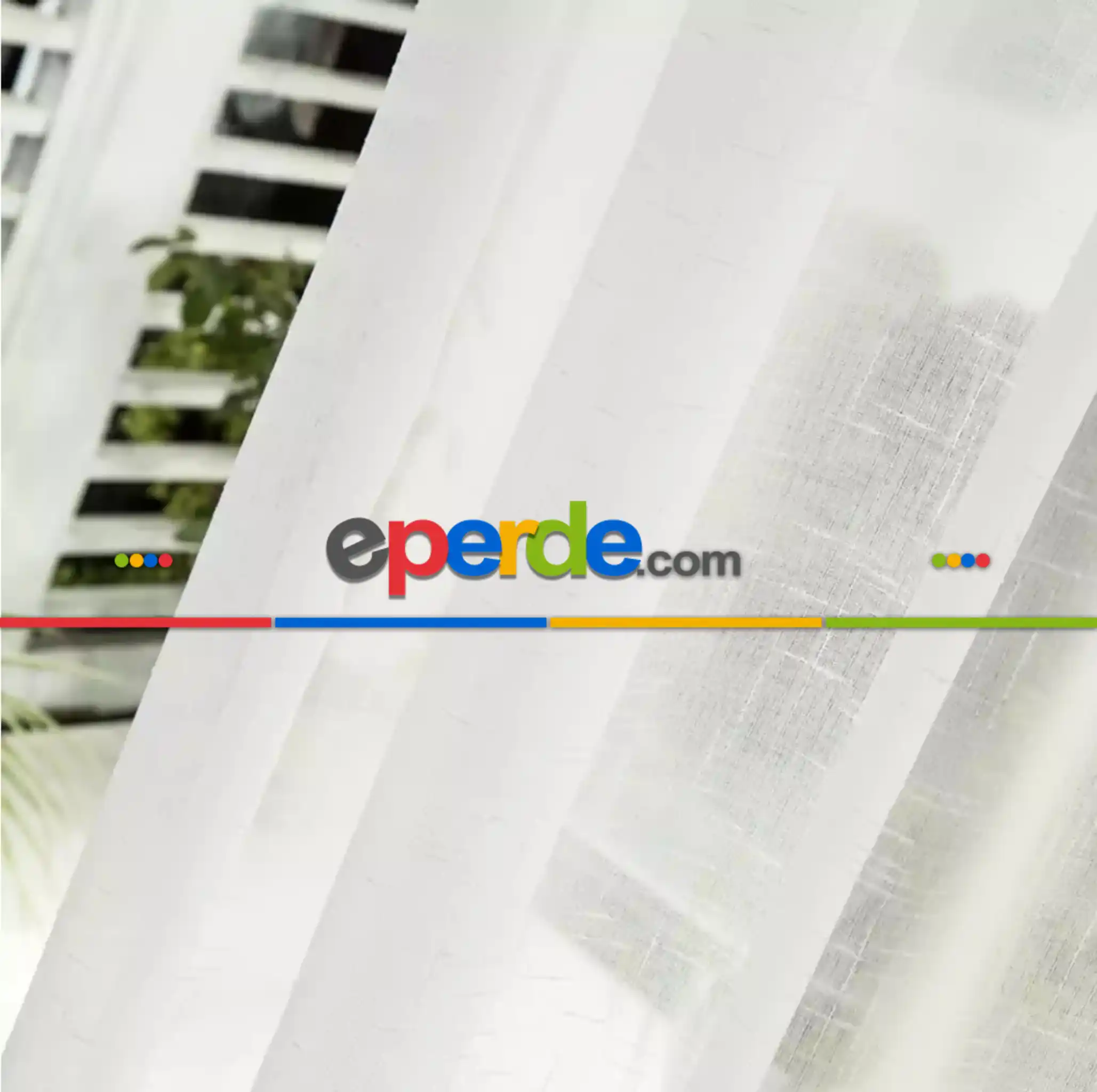 Mutfak - Linen Keten Tül Ütü İstemez Tasarım Yeni Moda Sade- Beyaz-ekru