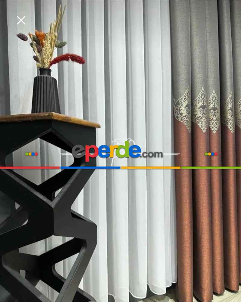 Yatak Odası - Brillant Düz İpek Silikon Lüx Tül Perde