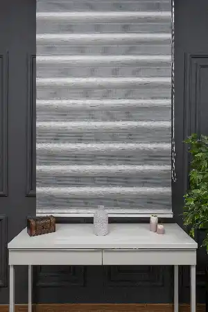 Zebra Perde - Degrade Renk Geçişli Kırık Pileli Zebra Perde