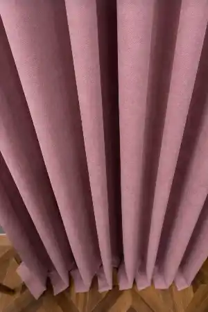 Petek Desen Sade Fon Perde Gül Kurusu Rengi