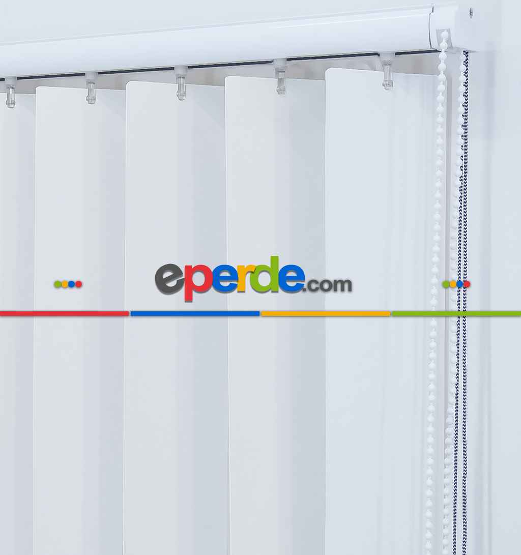 1. Kalite Beyaz Pvc Dikey Perde- Beyaz