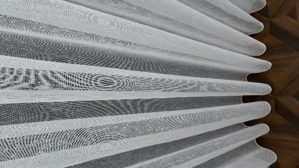 Keten Şantuk Düz Tül Perde 2021- Ekru - Kurşunlu Tül