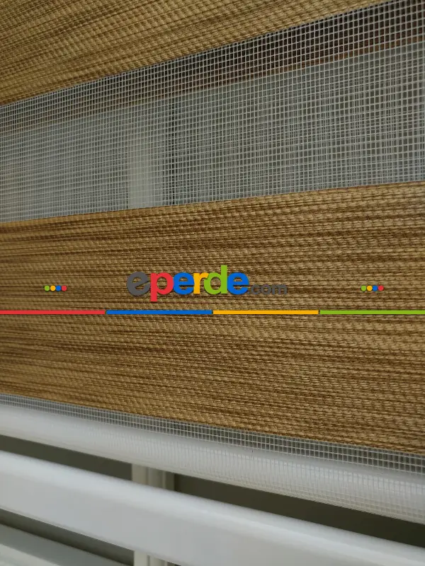 #üreticifirma %40 İndirimli Lüx Bambu Zebra Perde Ahşap Görünümlü