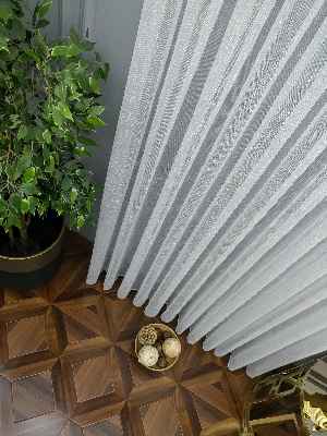 Beyaz Şantuk Düz Tül Perde 2023 Konak Özel Seri Ütü İstemez!- Beyaz - Kurşunlu Tül