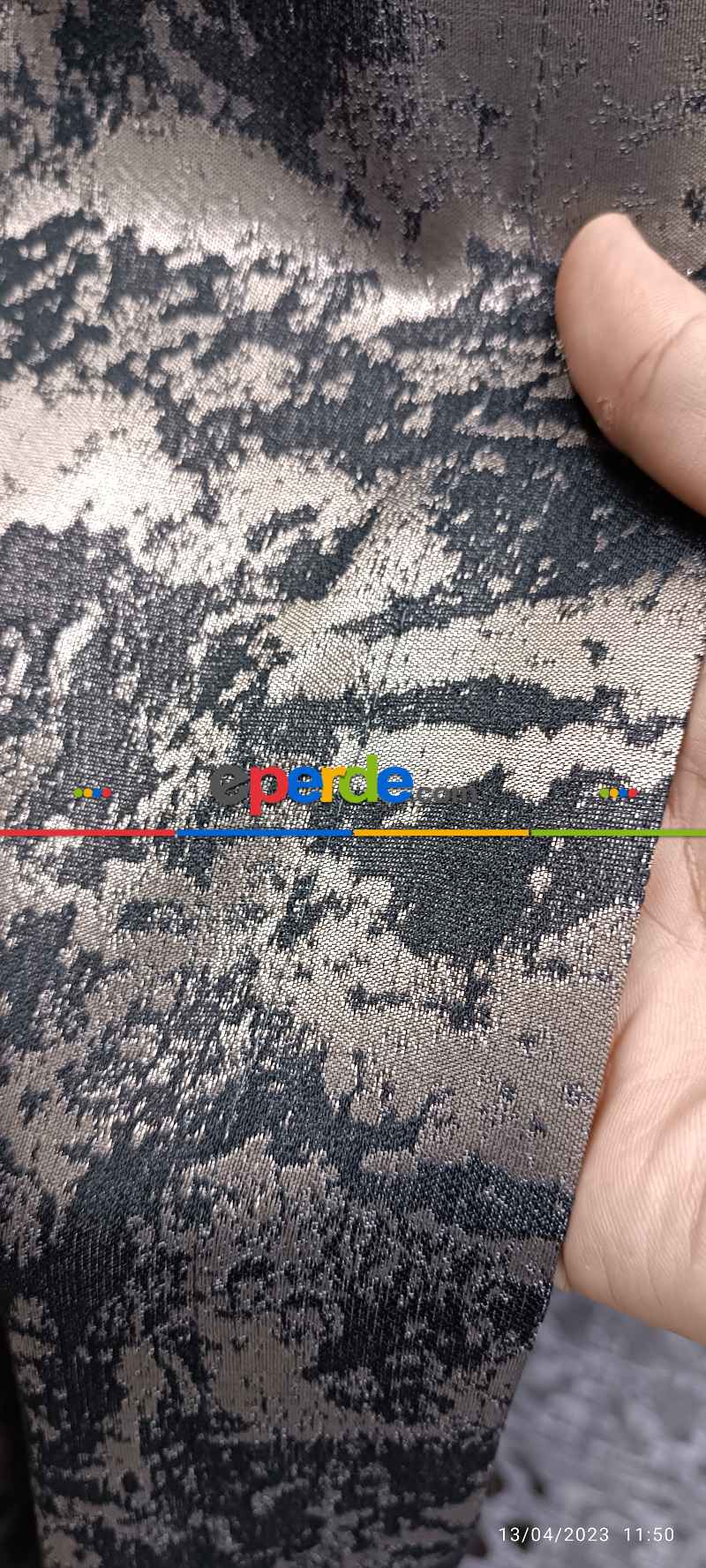 Salon Fon Perde - 2025 Elit Modern Damask Desenli Fosforlu İplik Dokuma Fon Perde - 3 Bakır-siyah