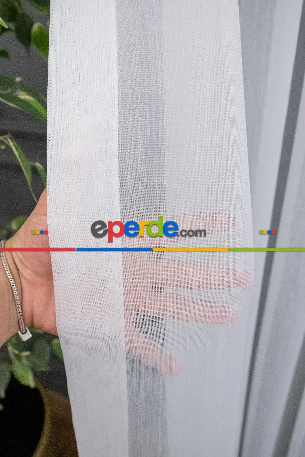 Bambu Tül İpek Yumuşaklığında Kırık Beyaz Tül Armür Dokuma - Yüksek Kalite - Kurşunlu Tül