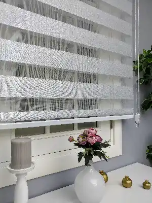 Açık Gri Perle Home Zebra Perde
