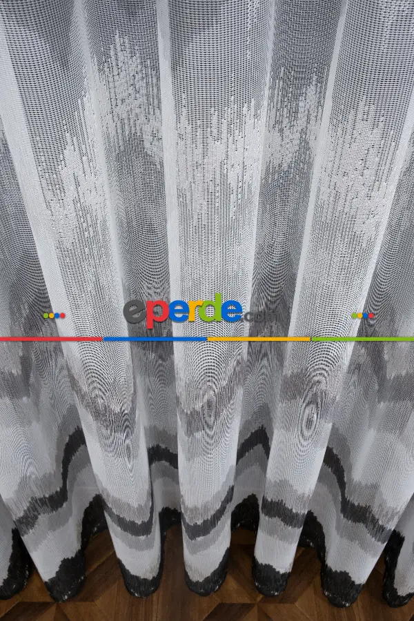 Salon Tül - Harmony Tül Yeni Tasarım Renkli Gri Antrasit Füme Tül