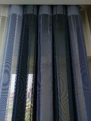 Salon - 1. Kalite Çizgili Tül Dikey Zebra Perde Ft33 Parlament - Ft30 Lila- Lacivert