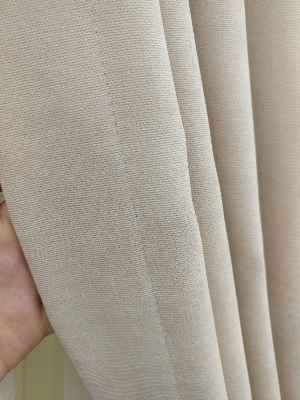 Açık Bej- Düz Fon Perde ( 150cm Dökümlü Fon )- Krem