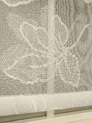 Oturma Odası - Çiftli Sistem Tül Stor Beyaz Örme Tül 2023- Beyaz