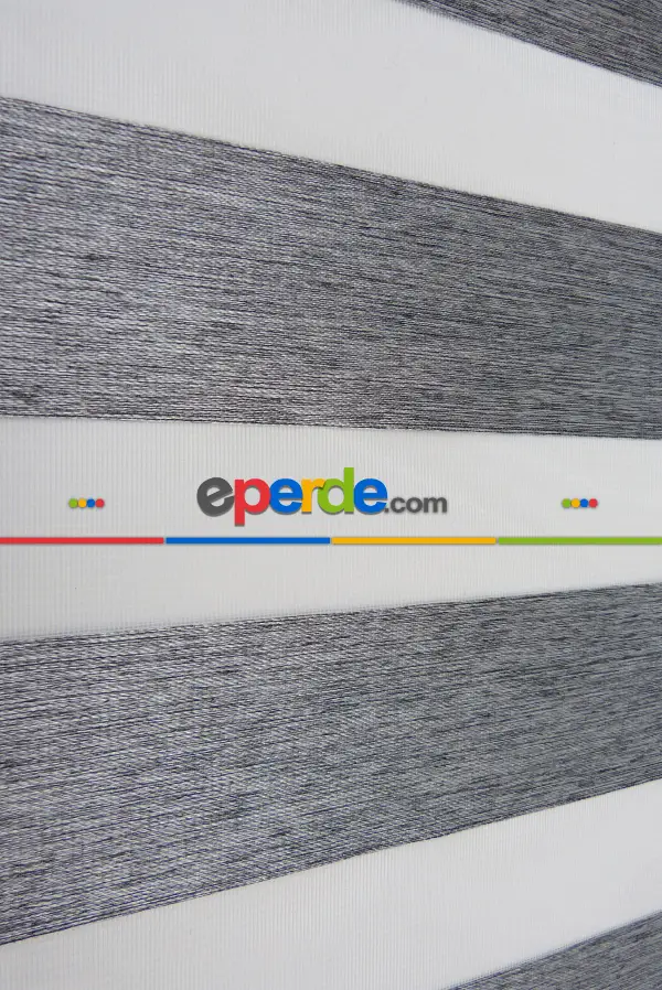 Salon Zebra - Karartma Zebra Perde Blackout) Işık Geçirmez- Füme