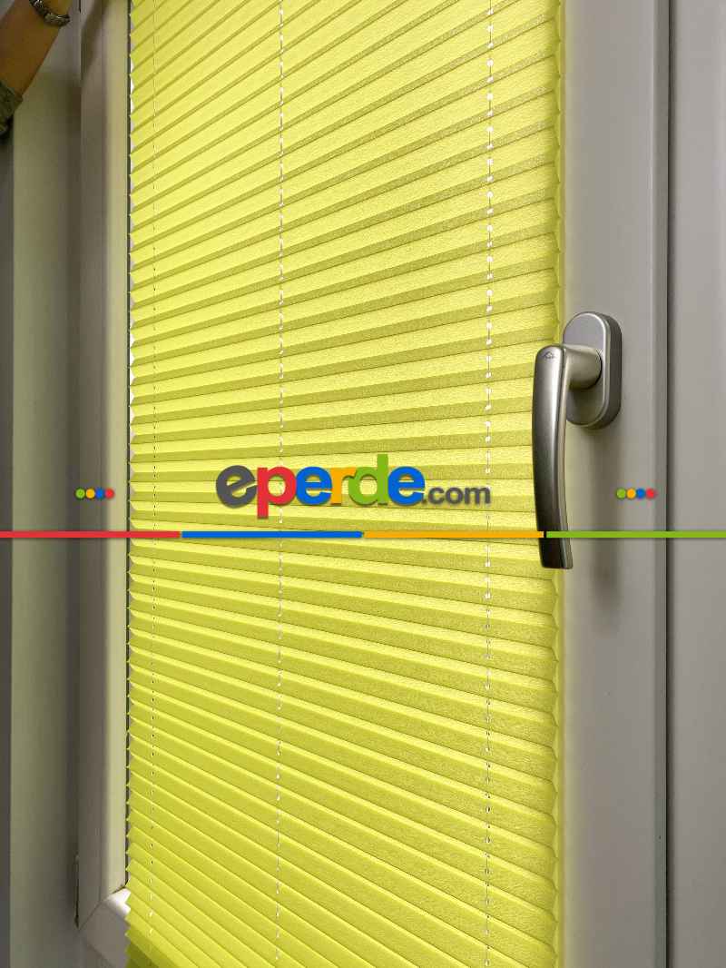 Plise Perde Yeşil Renk