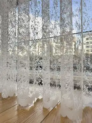Fransız Dantel Örme Tül Perde, Desenli Ütü İstemeyen Tül