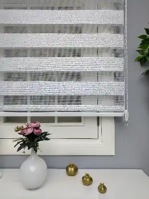 Açık Gri Perle Home Zebra Perde