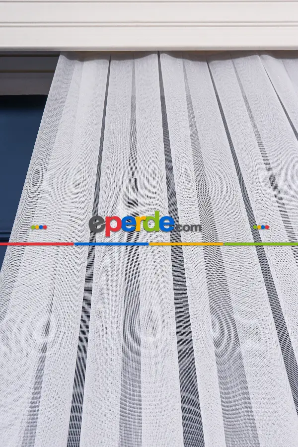 Salon Tül - Cam Kırığı Dijital Baskılı Tül Perde