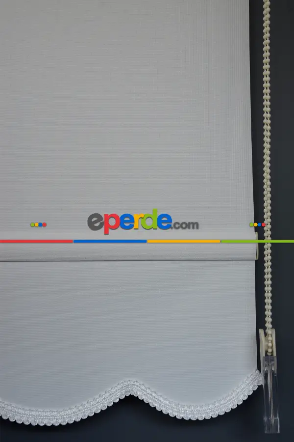 Mutfak - Halim Perdesan Pm-100 Beyaz Renk Panama Serisi Mat Stor Perde