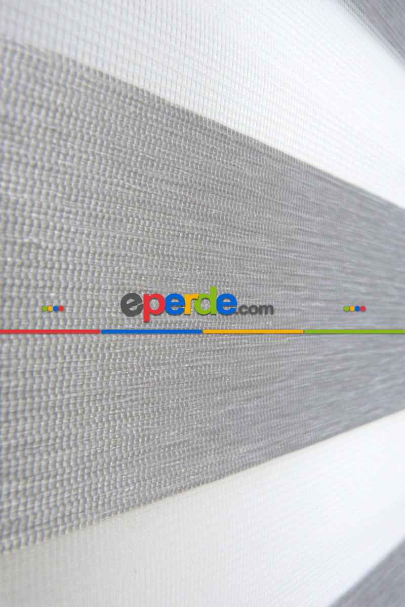 Mutfak - Gri Düz Zebra Zebra Perde- Gri-füme-antrasit