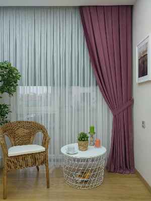 Soft Gül Kurusu Fon Perde Geniş En (285)- Gül Kurusu Açık