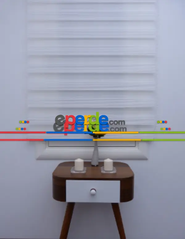 Beyaz Dar Pilise Zebra- Beyaz