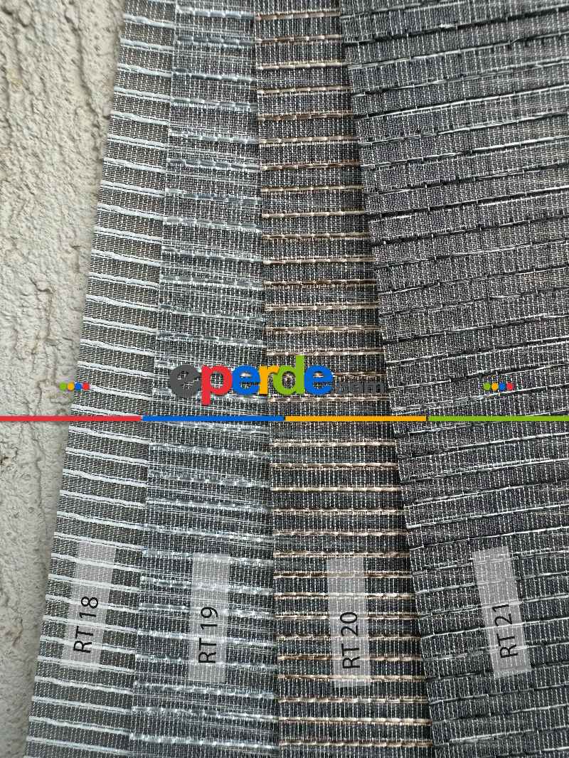 Siyah Çizgili Tül Stor Perde, Standart Metal Kasalı Yüksek Kalite Kornişe Kolay Montaj Seçenekli