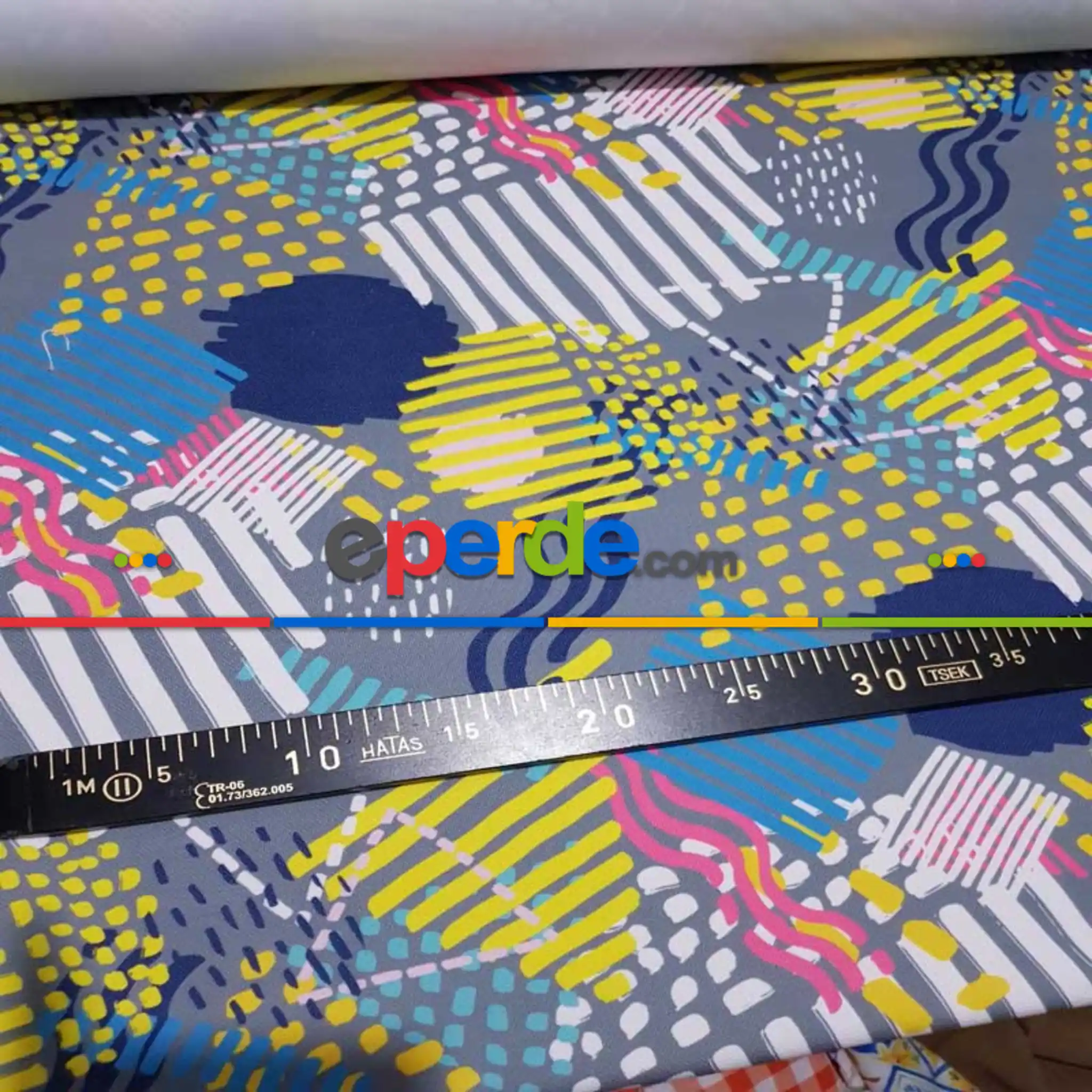 Multi Renkli Desenli Fon Perde Evm480 Kumaşı Kalındır Duck Bezi Değildir- Çok Renkli 3