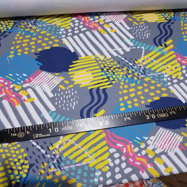 Multi Renkli Desenli Fon Perde Evm480 Kumaşı Kalındır Duck Bezi Değildir- Çok Renkli 3