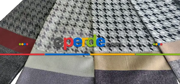 Yatak Odası - Siyah Gri Kaz Ayağı Desenli Fon Perde, Adet Fiyatıdır, İstediğiniz Boy Ölçüsünde Dikilir, 70 ila 100cm, Sık Pile Eninde Seçenekli 70cm X 290cm 