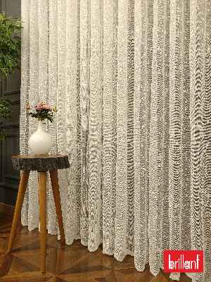 Brillant Kdk Örme Dantel Tül Perde- Ekru