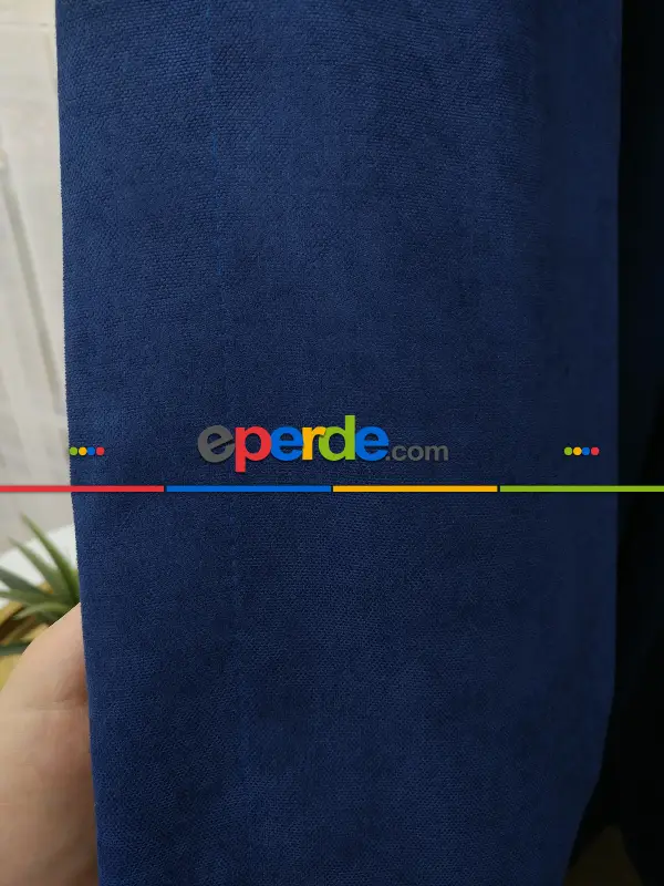 Lacivert Düz Fon Perde - Lacivert