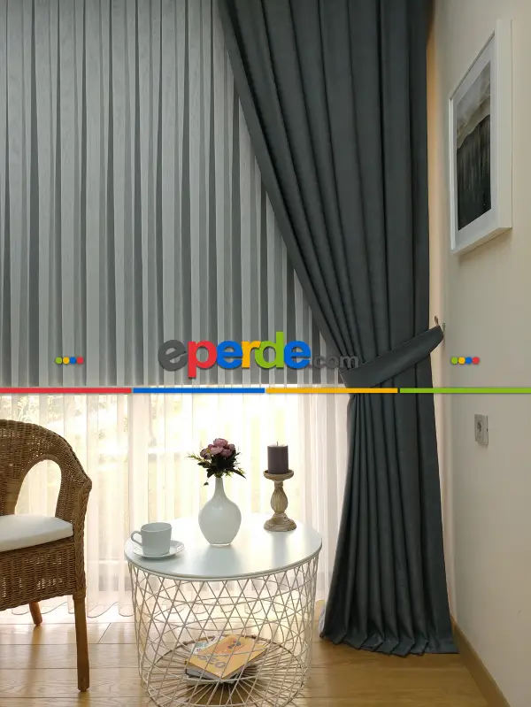 Soft Açık Gri Fon Perde (150)- Gri-füme-antrasit