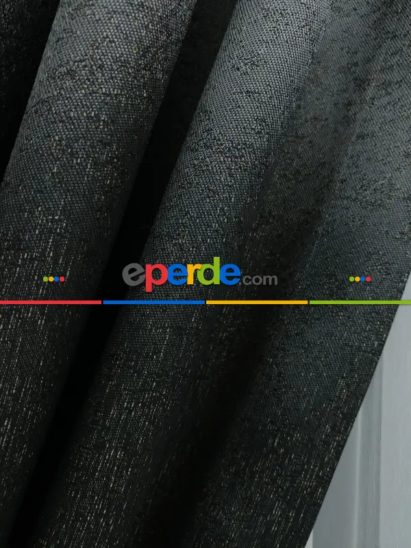 Yatak Odası Fon Patinedesenli Hardal Jakar Fon Perde (180)- Hardal